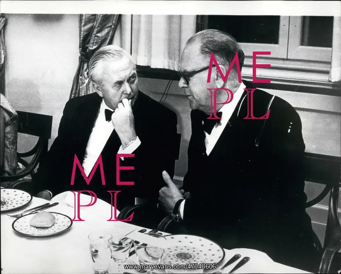 : Harold Wilson with Tage Erlander of Sweden : Harold Wilson with Tage Erlander of Sweden
