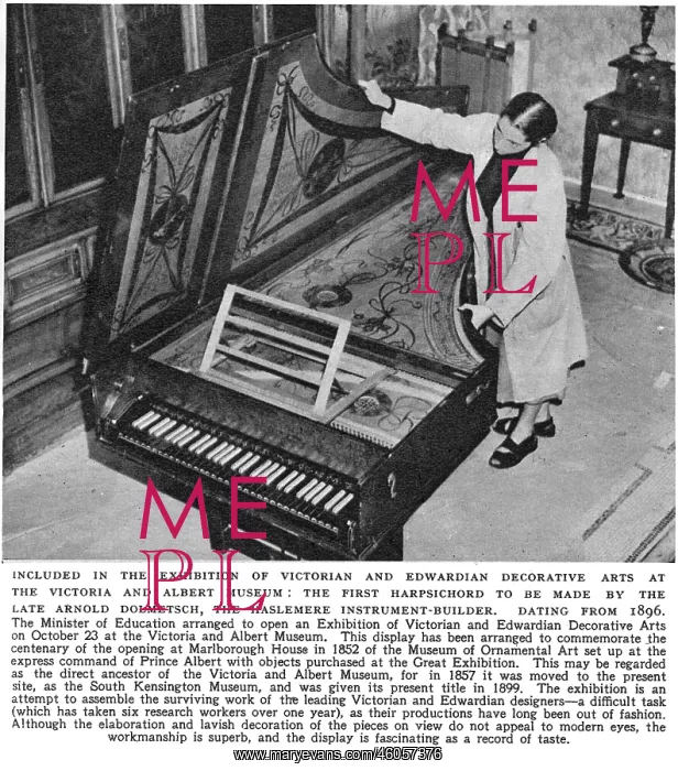 : Harpsichord by Arnold Dolmetsch : Harpsichord by Arnold Dolmetsch