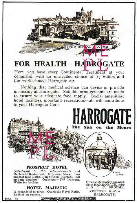 : Harrogate advertisement, 1918 : Harrogate advertisement, 1918