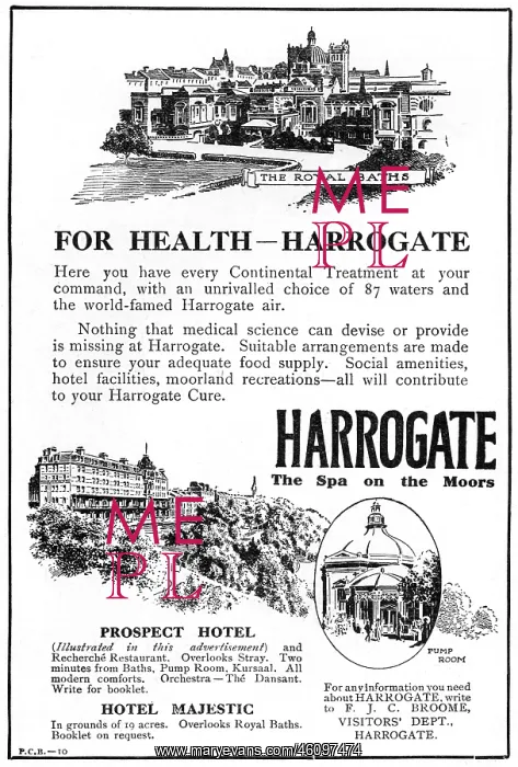 : Harrogate advertisement, 1918 : Harrogate advertisement, 1918