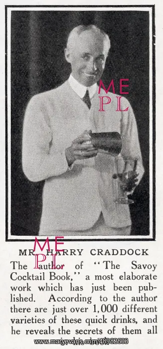 : Harry Craddock, author of the Savoy Cocktail Book : Harry Craddock, author of the Savoy Cocktail Book