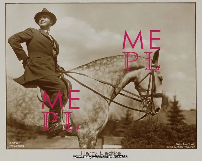 : Harry Liedtke on a horse : Harry Liedtke on a horse