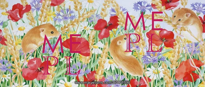 : Harvest Mice and Poppies : Harvest Mice and Poppies