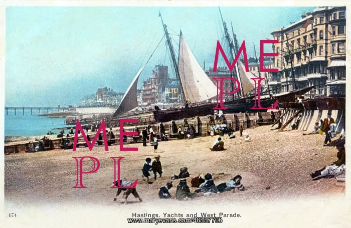 : Hastings, Yachts and West Parade : Hastings, Yachts and West Parade