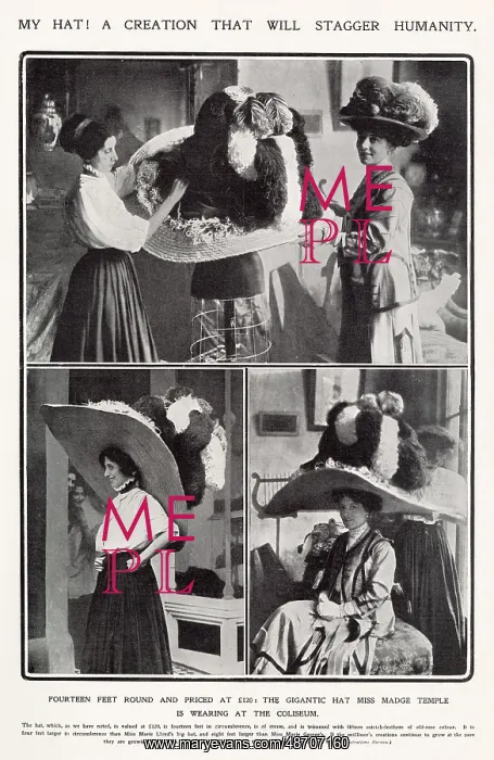 : My Hat! Creation that will stagger humanity 1908 : My Hat! Creation that will stagger humanity 1908