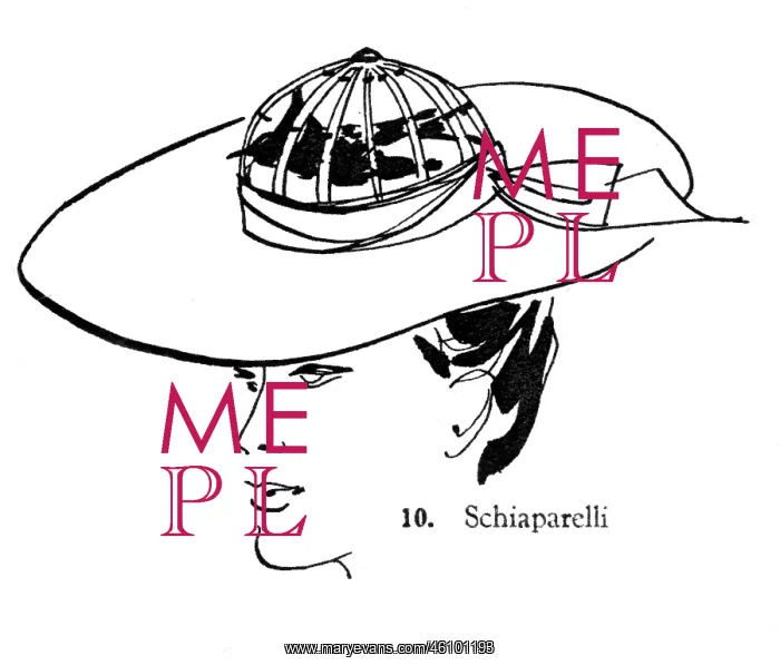 : Hat by Elsa Schiaparelli : Hat by Elsa Schiaparelli
