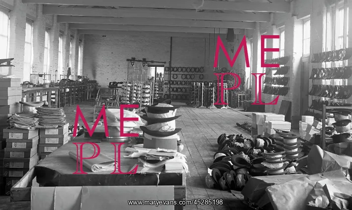 : Hat factory finishing room : Hat factory finishing room