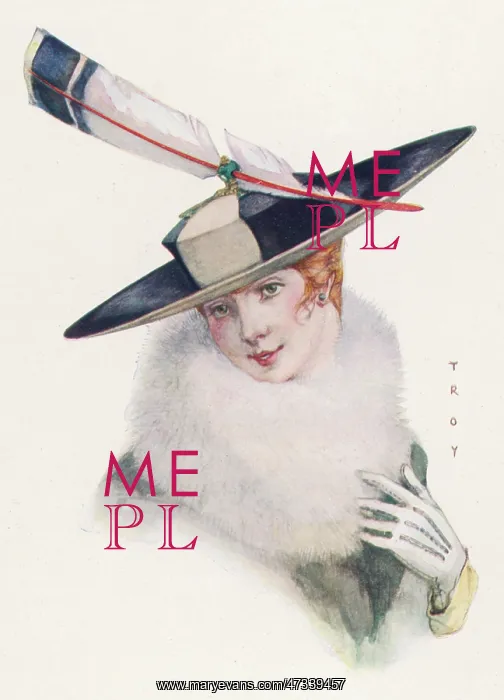 : Hat with feather 1916 : Hat with feather 1916