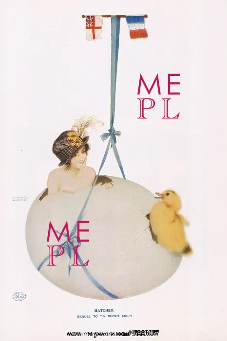 : Hatches. Illustration by Raphael Kirchner from The Kirchner Album : Hatches. Illustration by Raphael Kirchner from The Kirchner Album