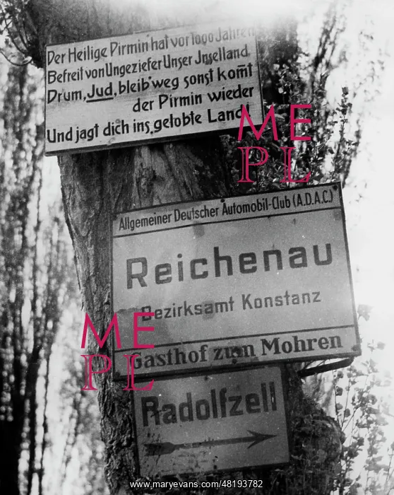 : Hate propaganda against Jews on the island Reichenau : Hate propaganda against Jews on the island Reichenau