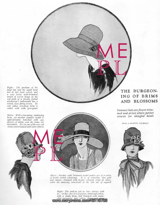 : Hats: Brims and Blossoms, 1927 : Hats: Brims and Blossoms, 1927