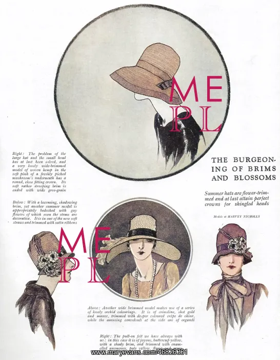 : Hats: Brims and Blossoms, 1927 : Hats: Brims and Blossoms, 1927