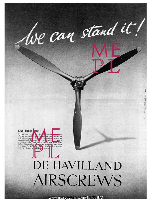 : De Havilland Airscrews. We Can Stand It : De Havilland Airscrews. We Can Stand It