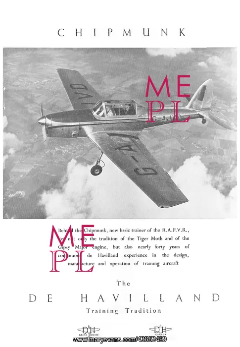 : De Havilland Canada DHC1 Chipmunk : De Havilland Canada DHC1 Chipmunk