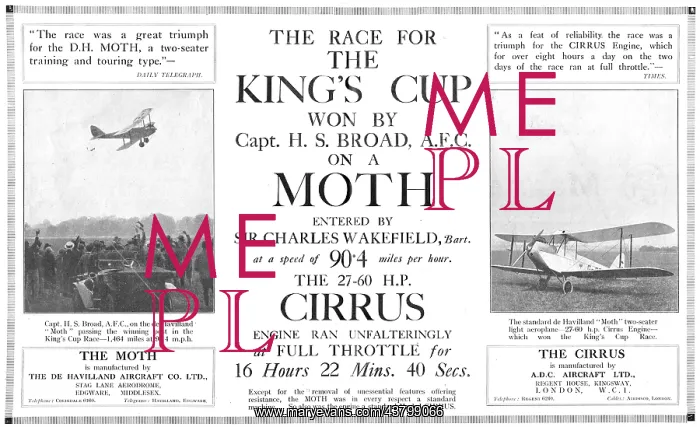 : De Havilland Cirrus Moth - Kings Cup : De Havilland Cirrus Moth - Kings Cup