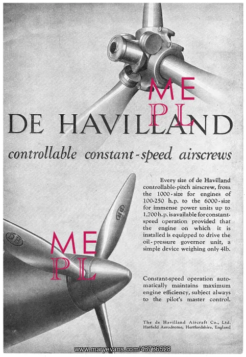 : De Havilland Controllable Constant-Speed Airscrews : De Havilland Controllable Constant-Speed Airscrews