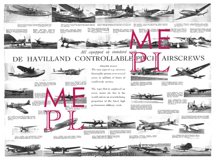 : De Havilland Controllable Pitch Airscrews : De Havilland Controllable Pitch Airscrews