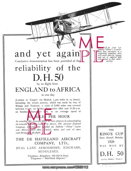 : De Havilland DH50 : De Havilland DH50