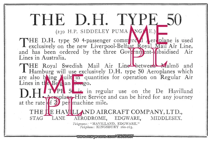  : De Havilland DH50
