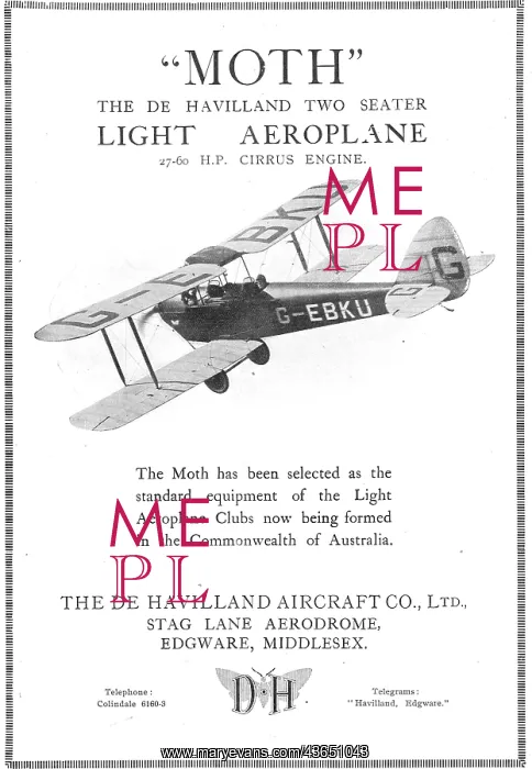: De Havilland DH60 Moth : De Havilland DH60 Moth