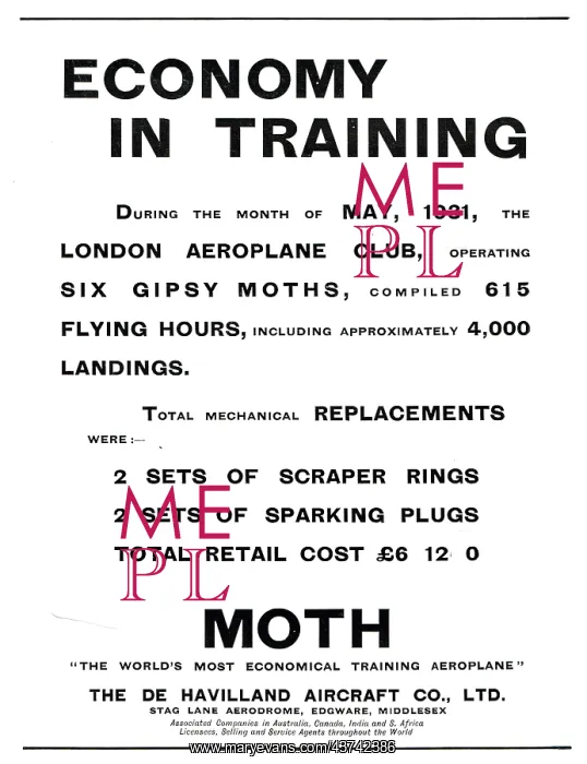 : De Havilland DH60 Moth : De Havilland DH60 Moth