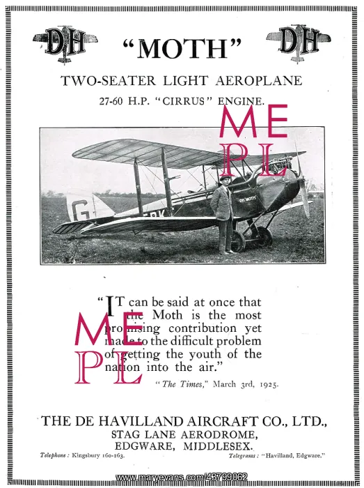 : De Havilland DH60 Moth - Cirrus Moth : De Havilland DH60 Moth - Cirrus Moth