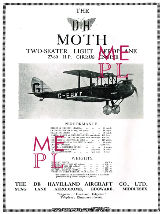 : De Havilland DH60 Moth - Cirrus Moth : De Havilland DH60 Moth - Cirrus Moth