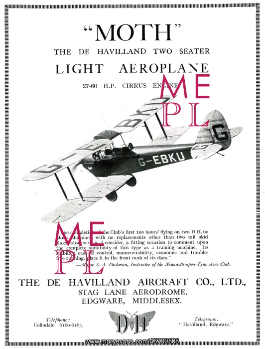 : De Havilland DH60 Moth - Cirrus Moth : De Havilland DH60 Moth - Cirrus Moth