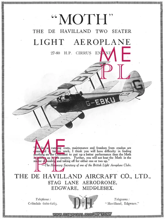 : De Havilland DH60 Moth - Cirrus Moth : De Havilland DH60 Moth - Cirrus Moth