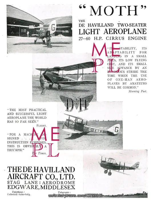 : De Havilland DH60 Moth - Cirrus Moth : De Havilland DH60 Moth - Cirrus Moth