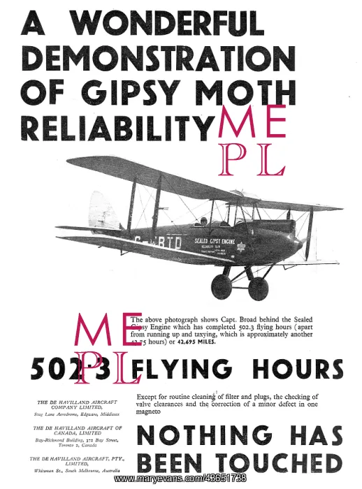 : De Havilland DH60 Moth G-EBTD : De Havilland DH60 Moth G-EBTD