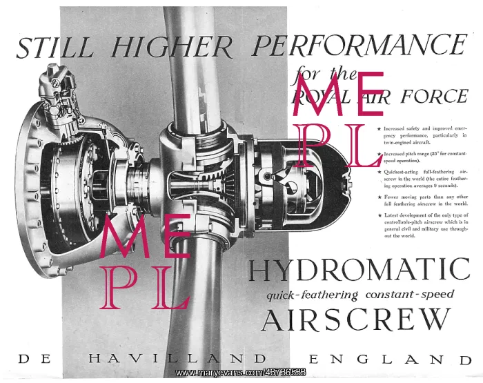 : De Havilland Hydromatic Airscrews : De Havilland Hydromatic Airscrews