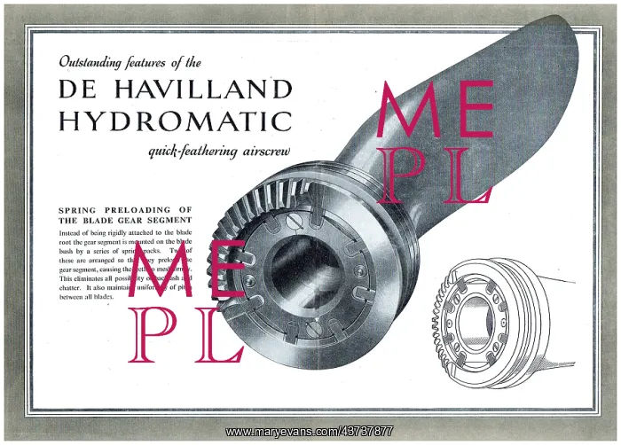 : De Havilland Hydromatic Propellers : De Havilland Hydromatic Propellers