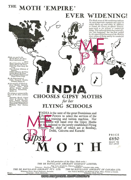 : The De Havilland Moth Empire Ever Widening : The De Havilland Moth Empire Ever Widening