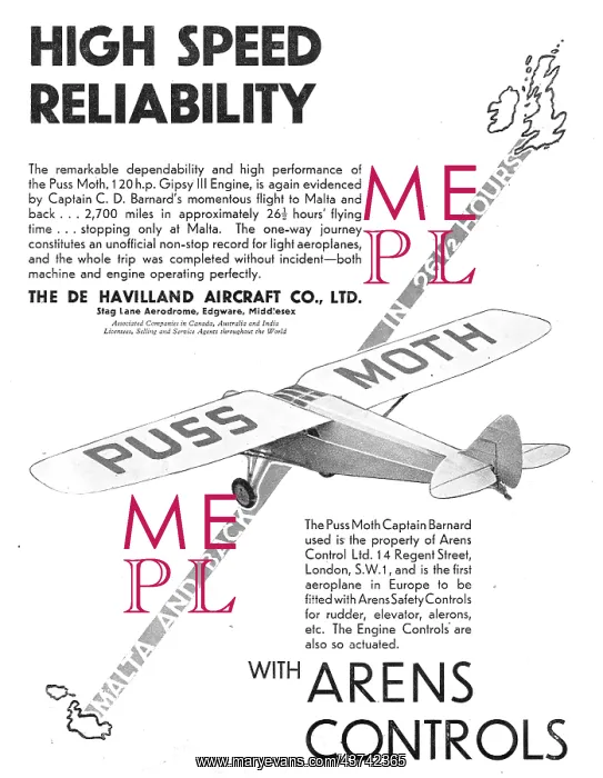 : De Havilland Puss Moth - Arens Controls : De Havilland Puss Moth - Arens Controls
