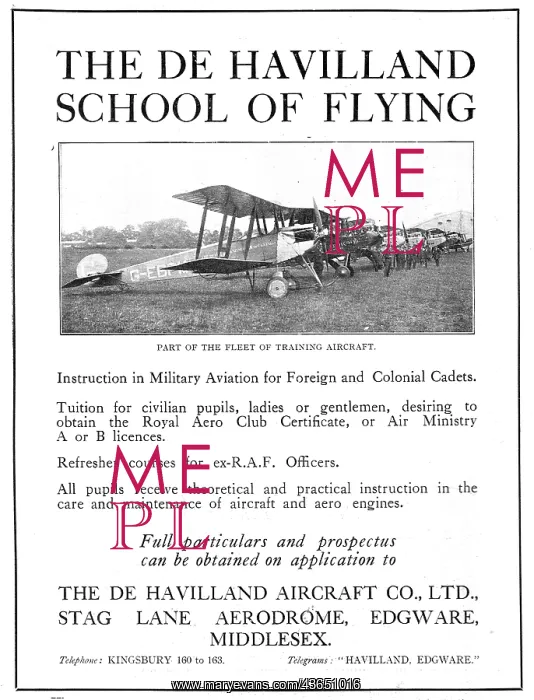 : De Havilland School Of Flying : De Havilland School Of Flying