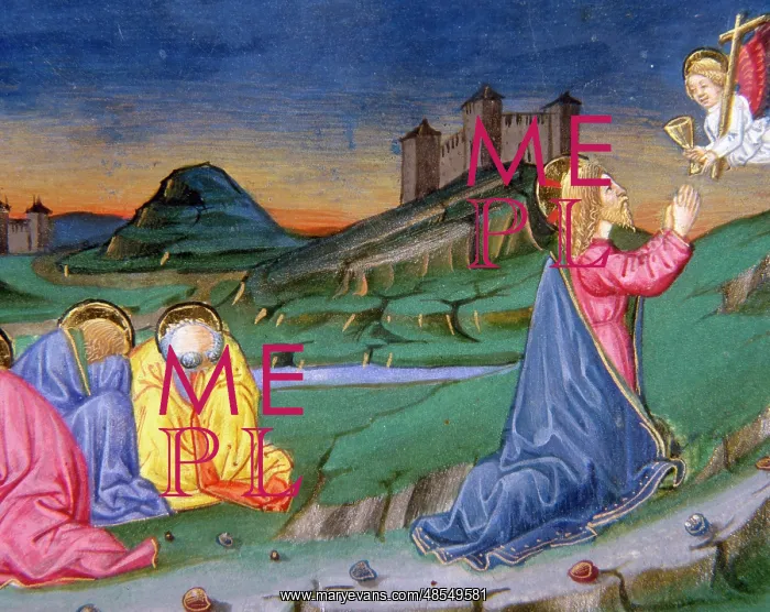 : After having prayed in the Garden of Gethsemane, an angel fr : After having prayed in the Garden of Gethsemane, an angel fr