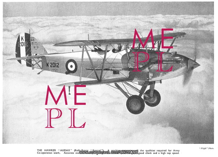 : Hawker Audax Army Co-Operation Aircraft : Hawker Audax Army Co-Operation Aircraft