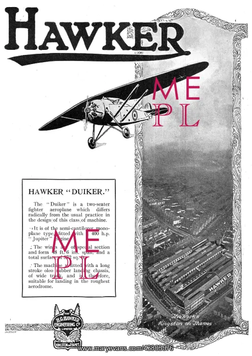 : Hawker Duiker 1924 Advert : Hawker Duiker 1924 Advert