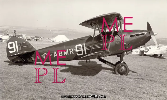 : Hawker Hart II, G-ABMR, in post-war racing colours : Hawker Hart II, G-ABMR, in post-war racing colours