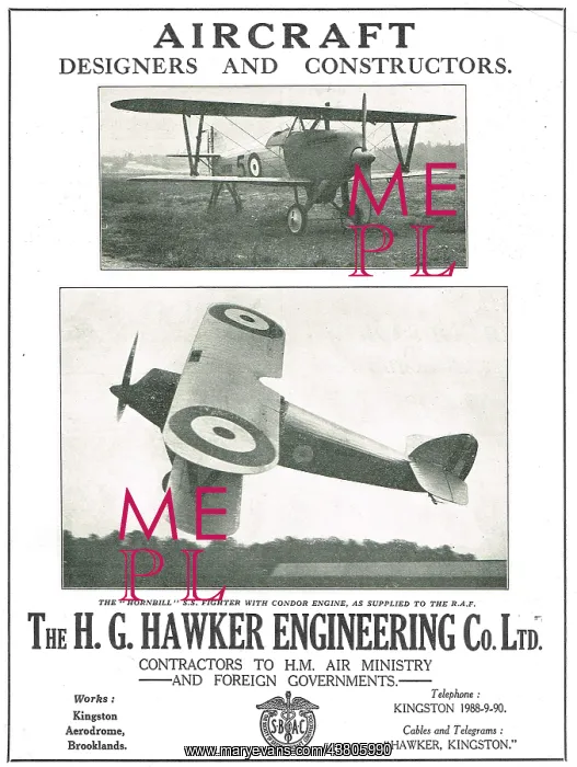 : Hawker Hornbill Single Seater Fighter (Condor Engine) : Hawker Hornbill Single Seater Fighter (Condor Engine)