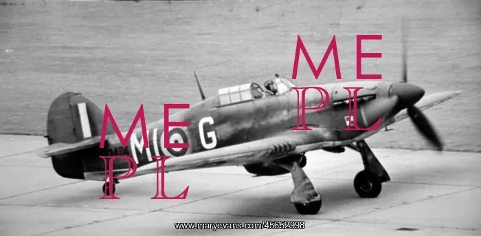 : Hawker Hurricane 1A of Free Polish, (forward view), tax : Hawker Hurricane 1A of Free Polish, (forward view), tax