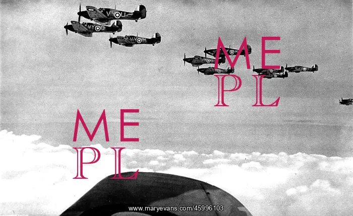 : Hawker Hurricanes in formation; Second World War, 1940 : Hawker Hurricanes in formation; Second World War, 1940
