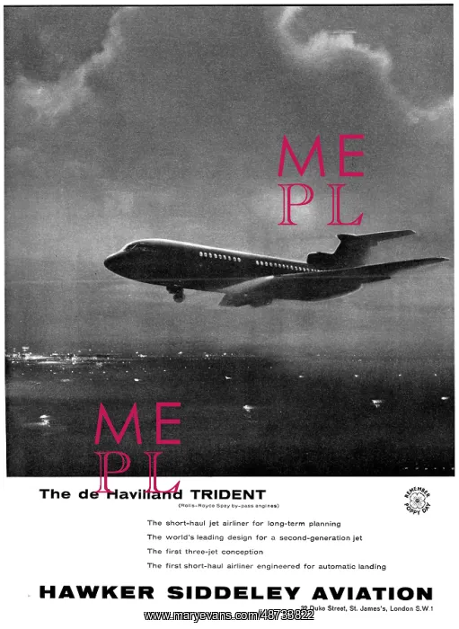 : Hawker Siddeley Aviation - De Havilland Trident : Hawker Siddeley Aviation - De Havilland Trident