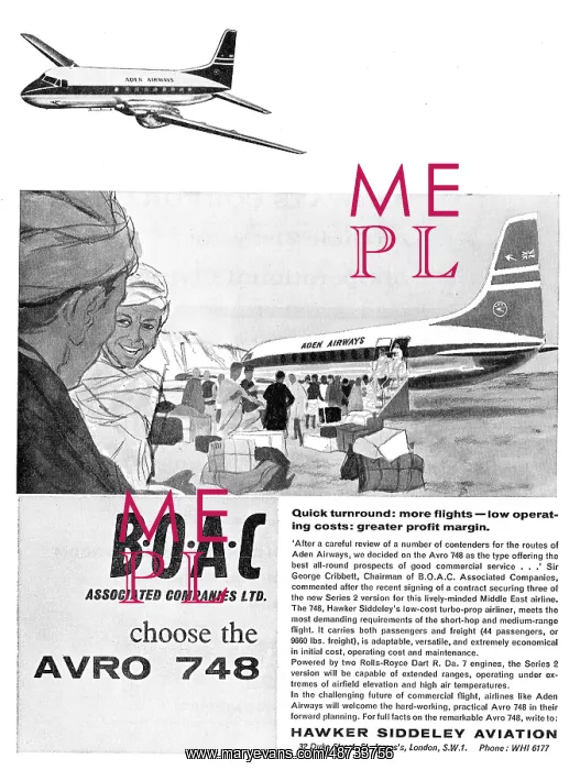 : Hawker Siddeley Avro 748. BOAC : Hawker Siddeley Avro 748. BOAC