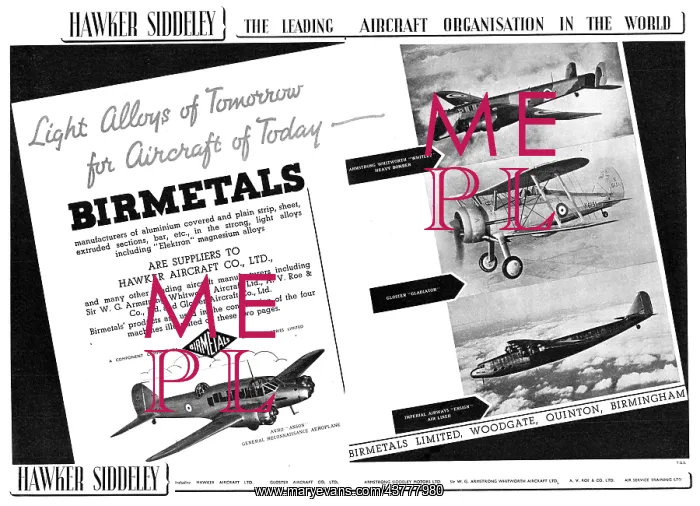 : Hawker Siddeley : Birmetals Ltd : Hawker Siddeley : Birmetals Ltd