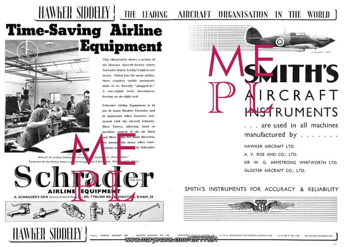 : Hawker Siddeley : Schrader. A.Schrader's Son : Hawker Siddeley : Schrader. A.Schrader's Son