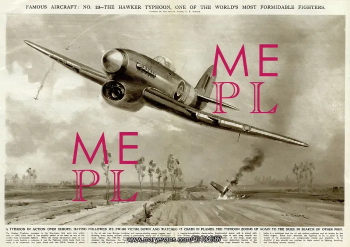 : Hawker Typhoon, single-seat fighter-bomber 1944 : Hawker Typhoon, single-seat fighter-bomber 1944