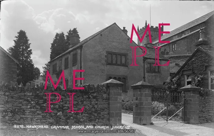 : Hawkshead Grammar School and Church : Hawkshead Grammar School and Church