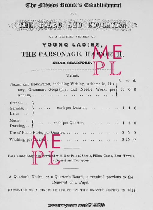 : Haworth Parsonage Bronte Sisters handbill / poster : Haworth Parsonage Bronte Sisters handbill / poster
